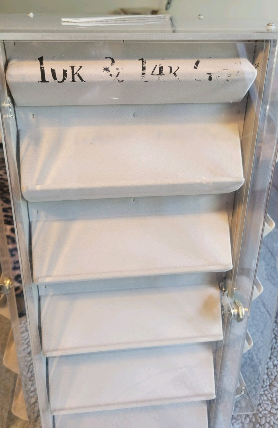 COUNTERTOP ACRYLIC JEWELRY 💎 WATCH BRACELET RING DISPLAY CASE SPINNING SHOWCASE