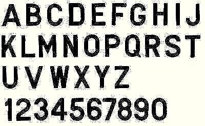 Seachoice 3" Gothic Letters & Numbers44; Black 74191