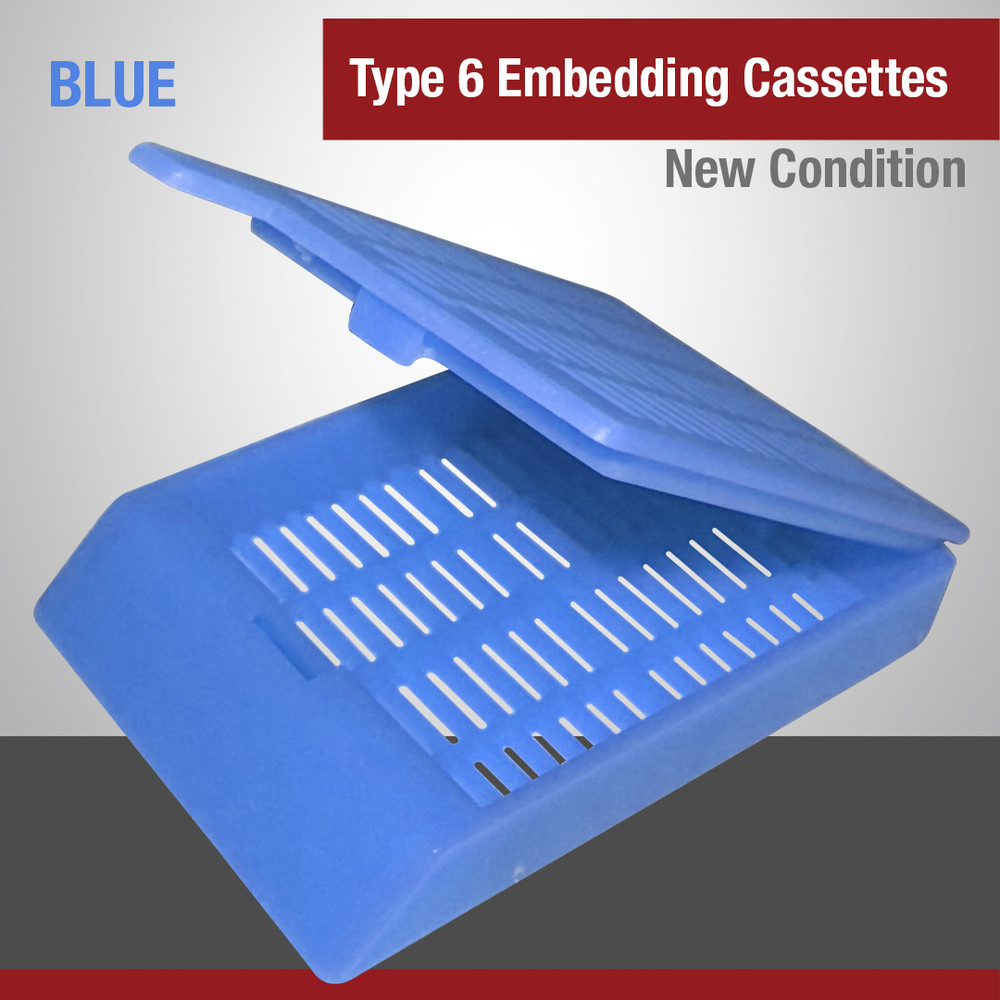 Embedding Cassettes, Type-6, Blue, One-Piece, 1,000 Per Case Pack