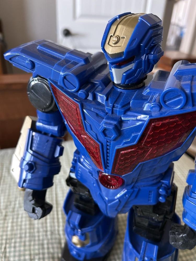 Adventure Force Asteroidbot 14” Walking Talking Robot Lights Sounds Missing Gun