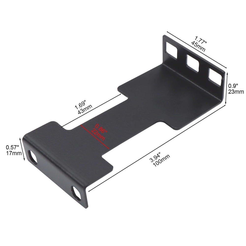 Server Rack Depth Extender 1U Recessed Rack Extender Deep Mount Adapter Kit f...