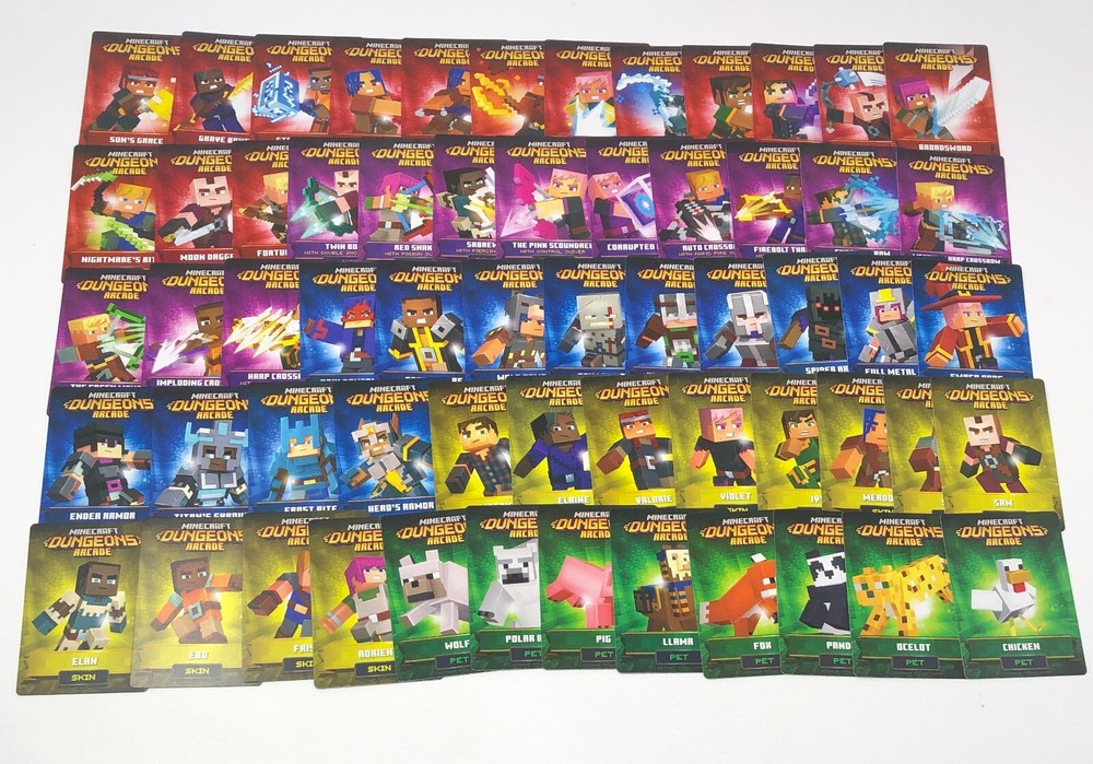 Minecraft Dungeons Arcade Cards Series 4 (#1-#60) Complete Base Set