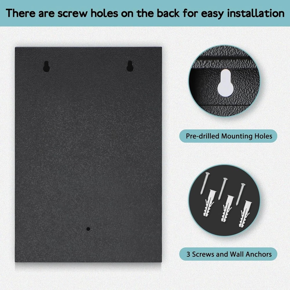 Locking Key Cabinet, 40 Key Storage Lock Box with Code, Key Box Wall Mo