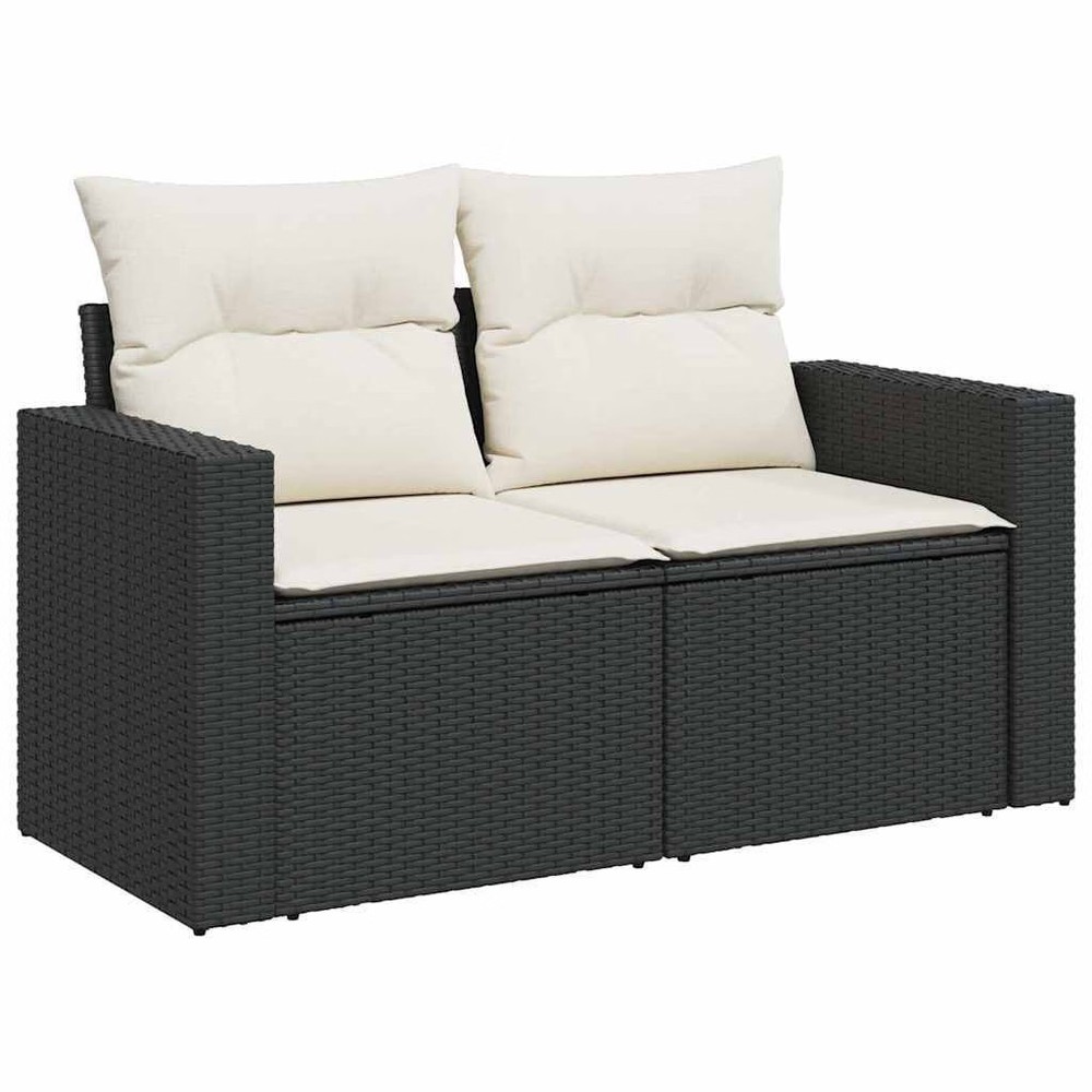 Garden Sofa Set Black
