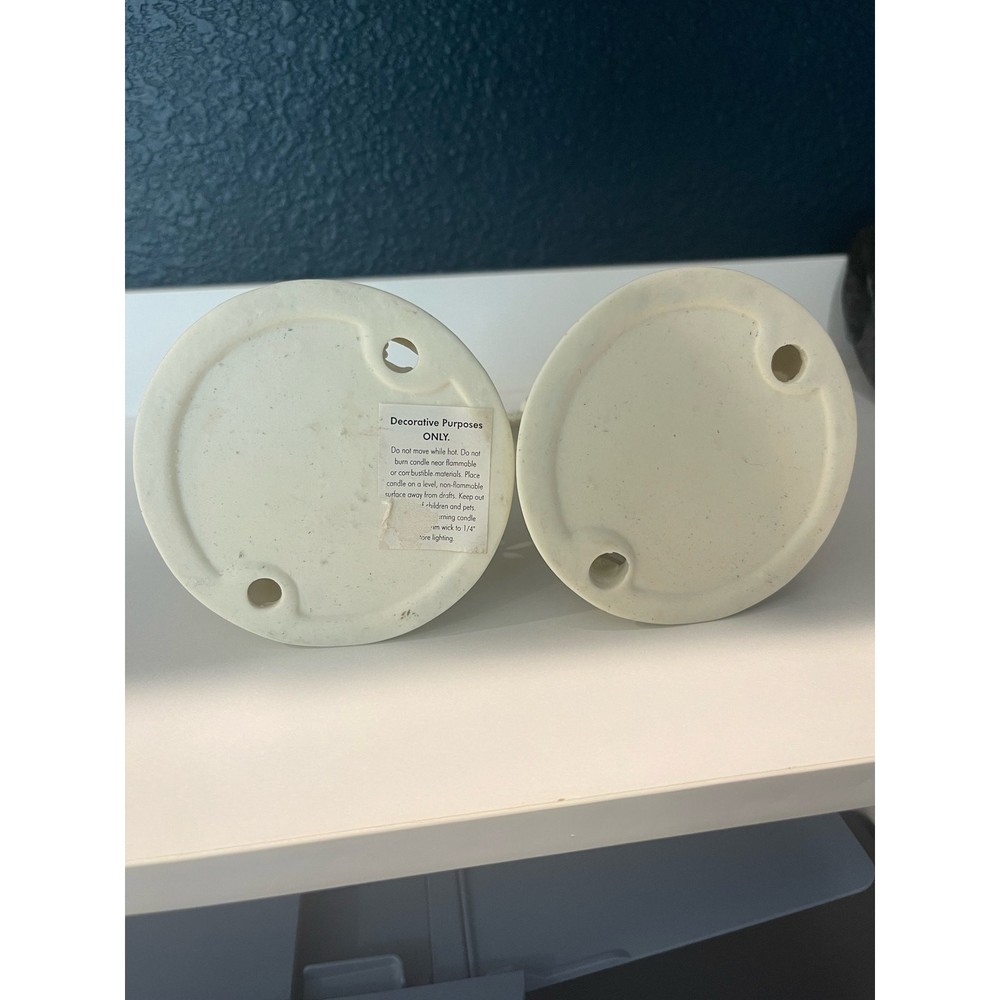 Bisque tea light candle holder