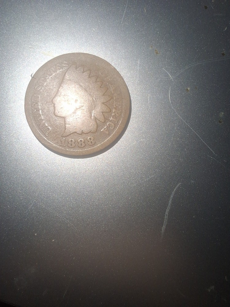1888 Last 8 Over 7 Indian Head Cent/penny