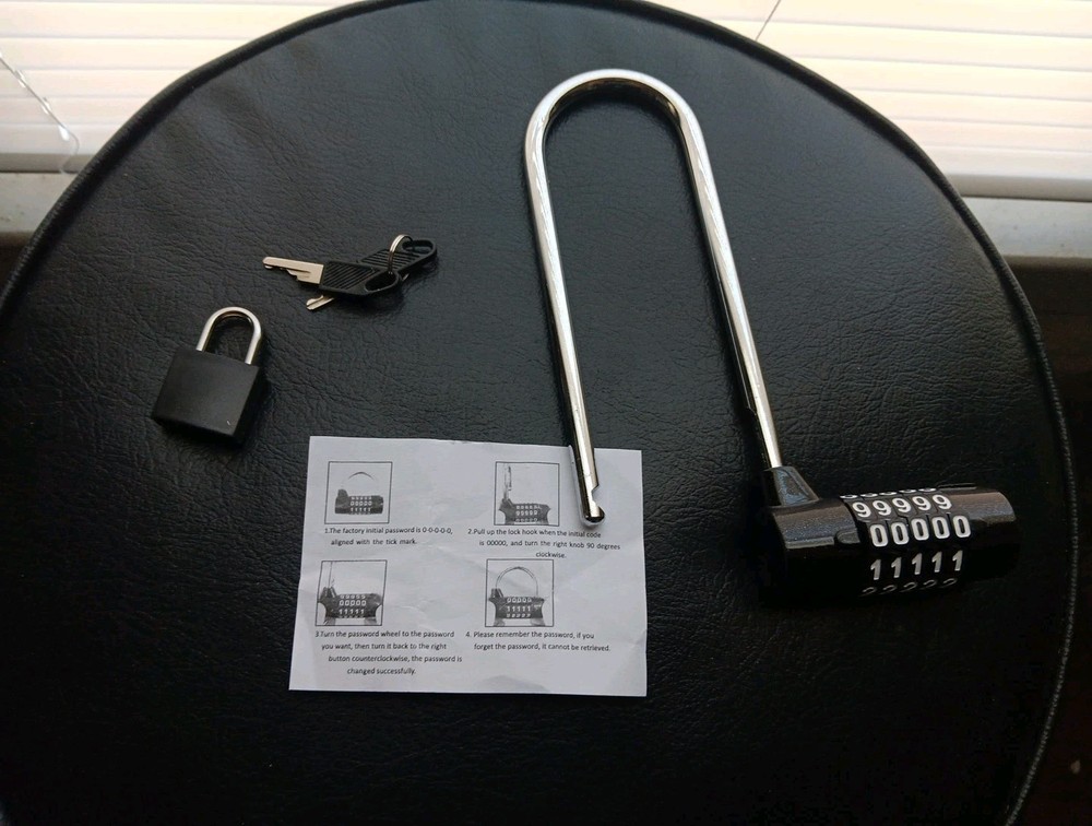 Combination Padlock,Code Lock,Digital Password Lock, Door Padlock U Shaped