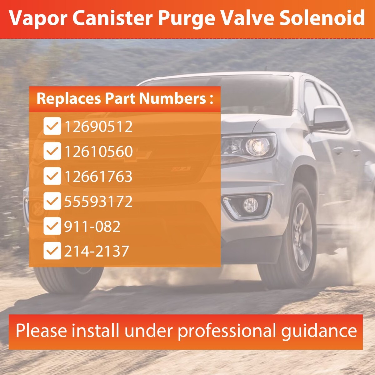 EVAP Vapor Canister Purge Valve Solenoid 12610560 for Chevy GMC Buick Cadillac