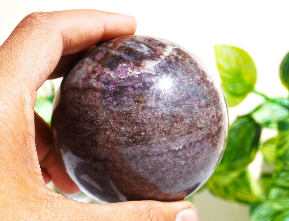 Large 90MM Pink Ruby In Spinal Matrix Stone Healing Mineral Metaphysical Sphere