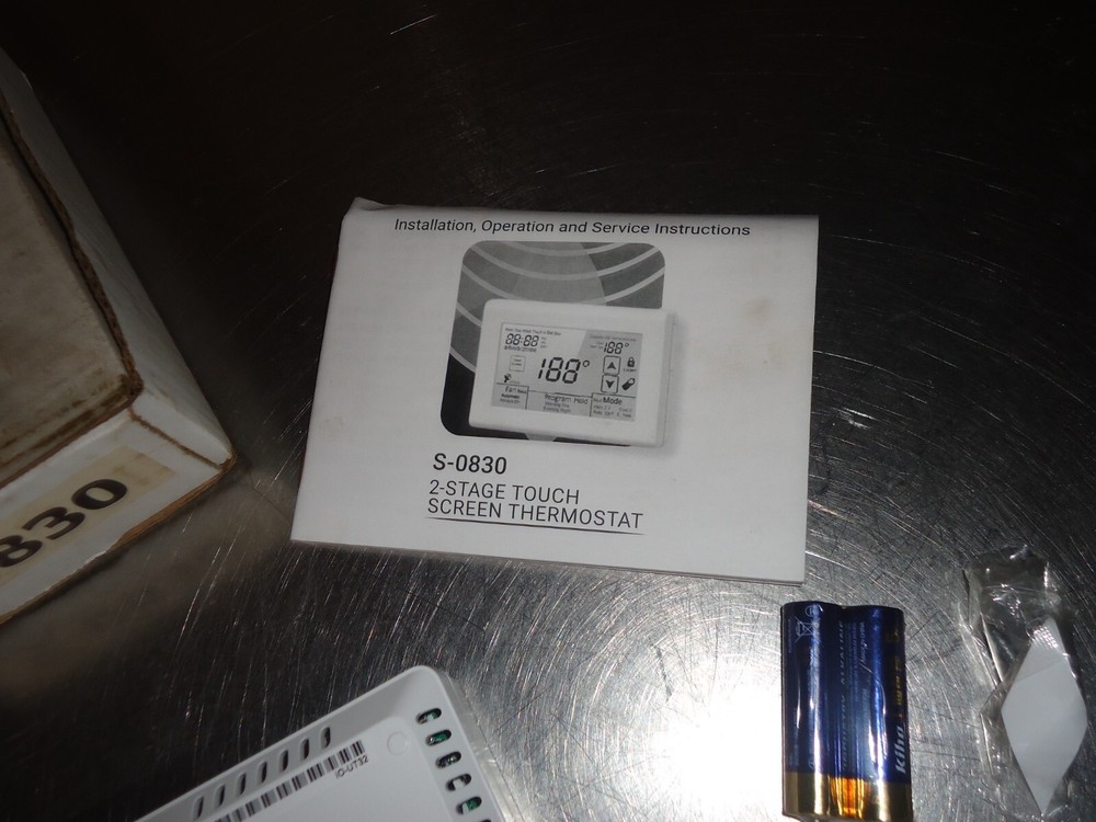 New Advanced Radiant Systems 2-Stage Touch Screen Thermostat S-0830