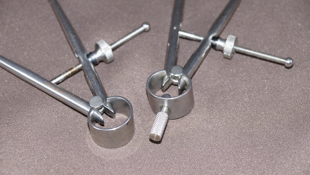 Starrett 2 Piece Round Leg Spring Inside Caliper & Divider Set 4"