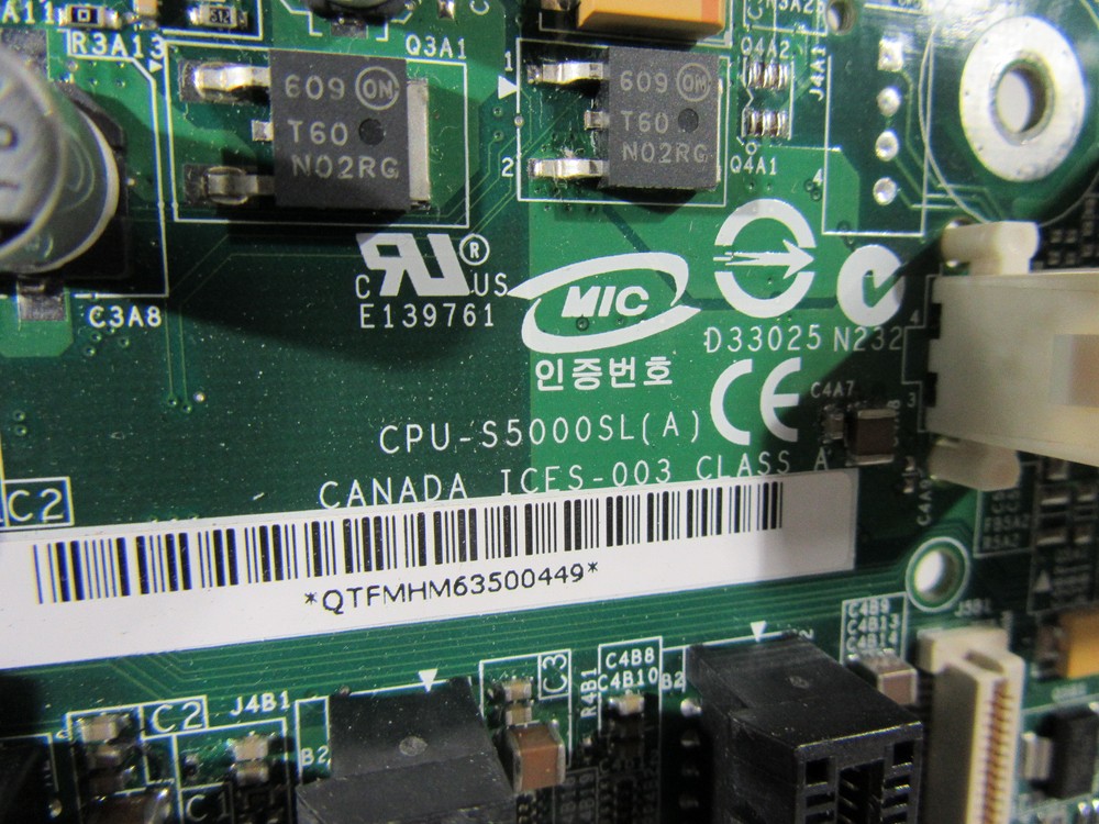 INTEL S5000PSL MULTI-CORE XEON SERVER BOARD