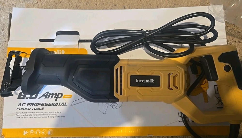 Inequalit 6 Amp Reciprocating Saw, 3000SPM Variable Speed Corded