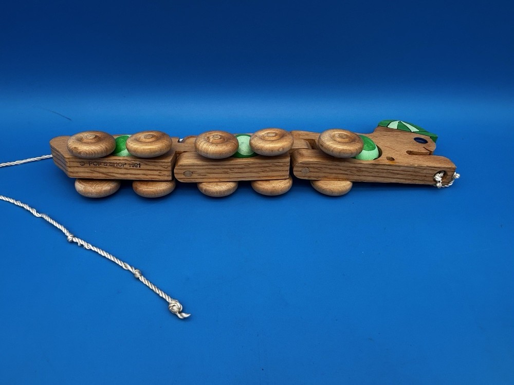 Caterpillar Pull Toy Handmade 1991
