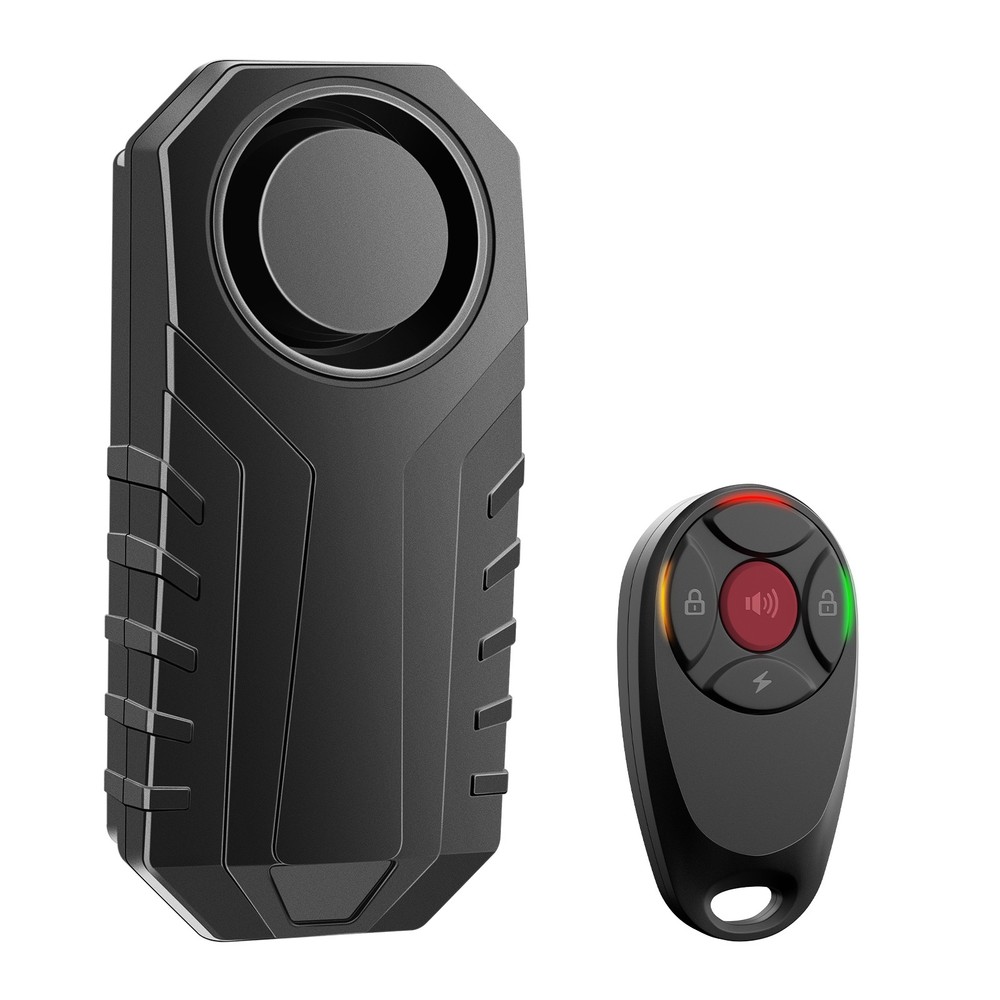 1× Security Alarm for Bikes/Ebikes 7-Level Sensitivity Waterproof Easy Install