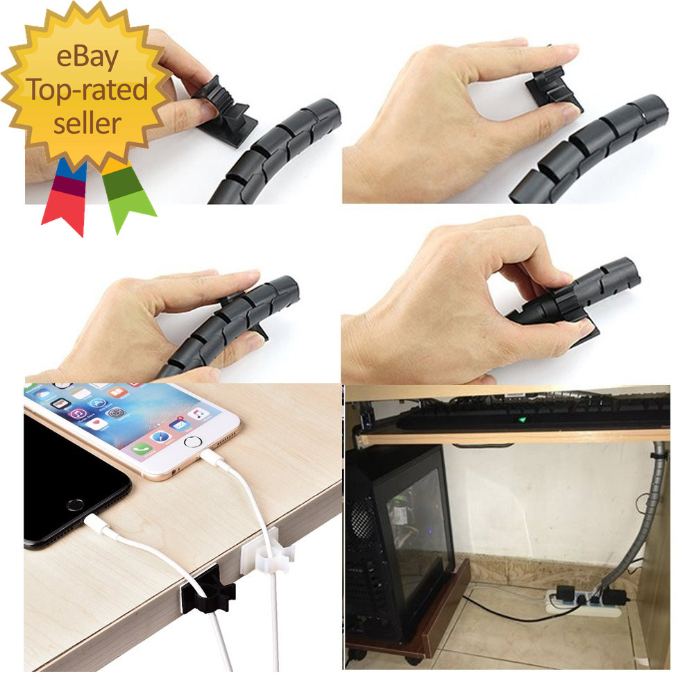 100Pcs 3 Sizes Adjustable Multipurpose Self Adhesive Cable Clips Wire Clamps