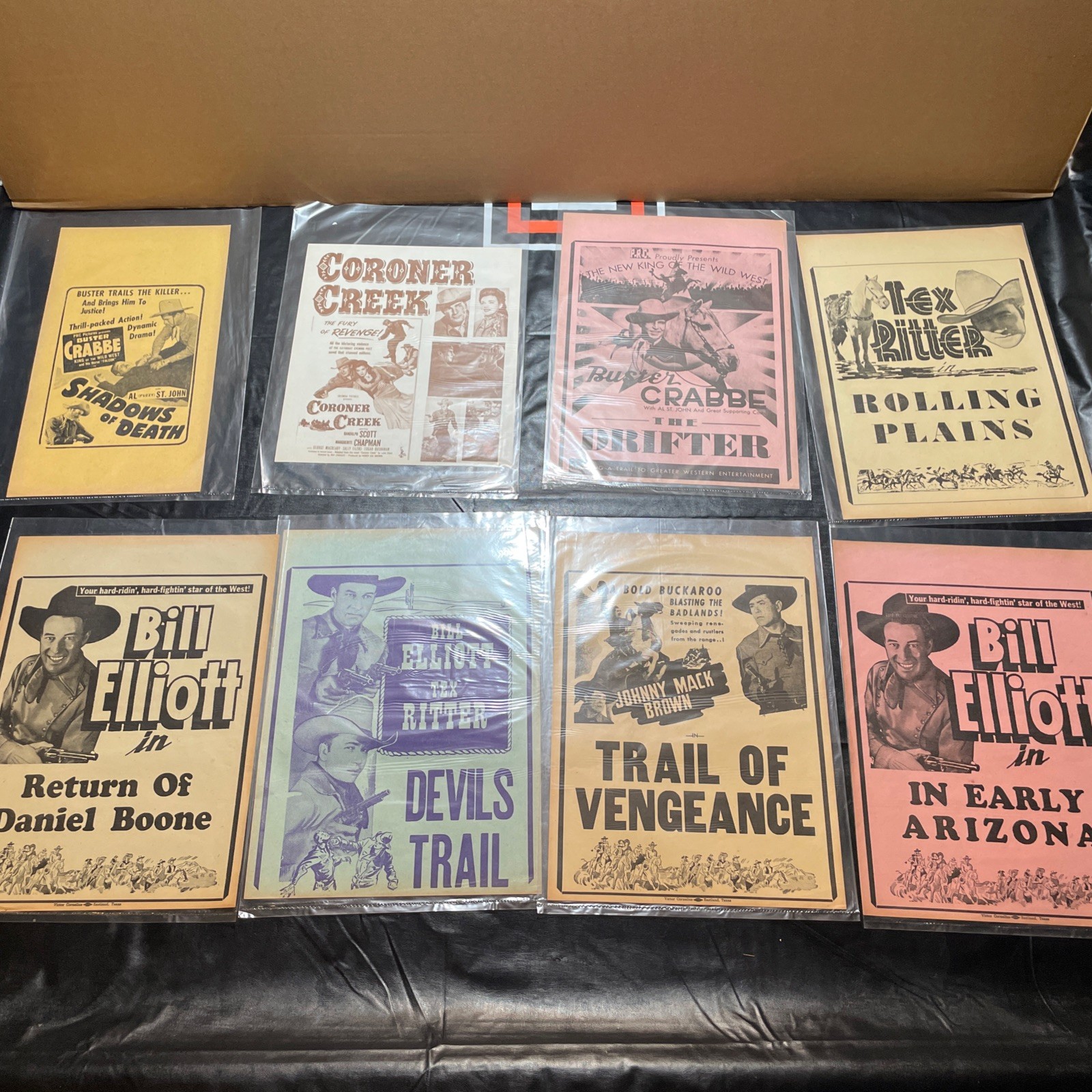 31 Original Vintage 1940s Movie Heralds Posters Western Cowboy Lot