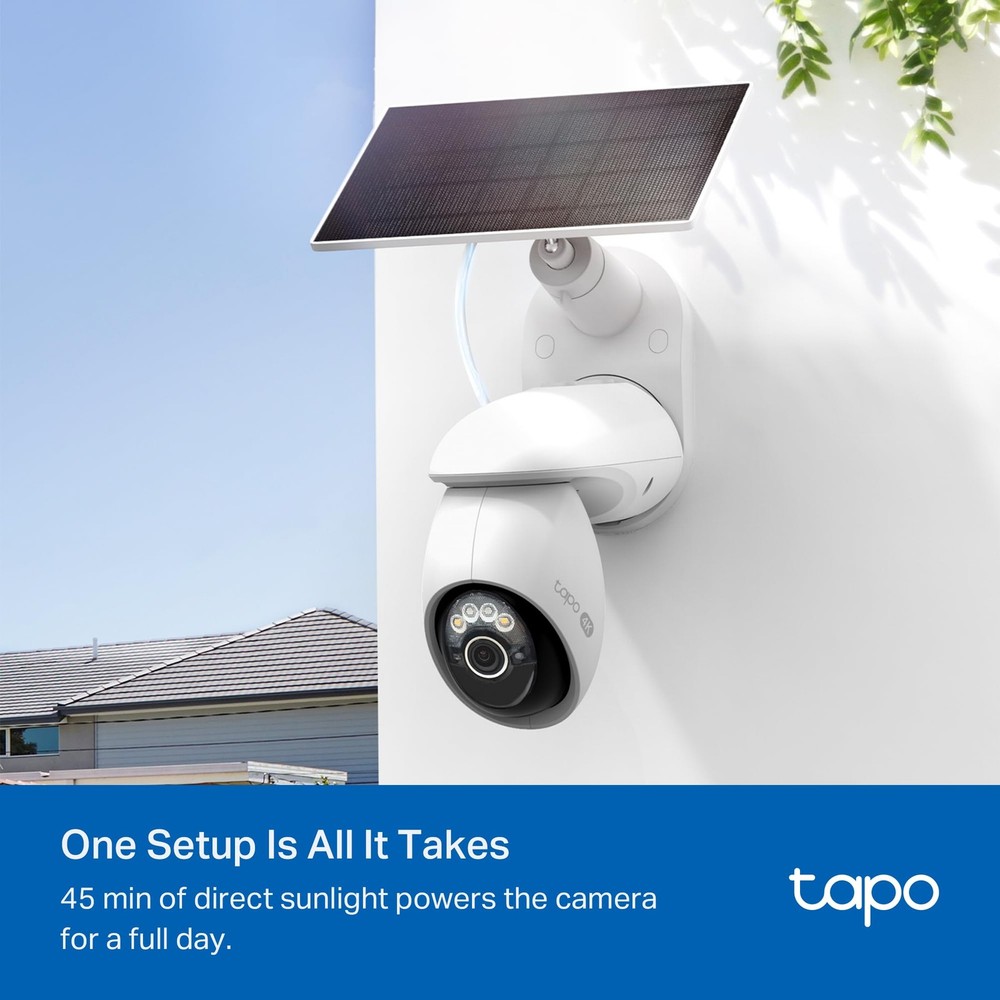 4K Outdoor Wireless Security Camera - Solar Charging, 360° Motion Tracking,