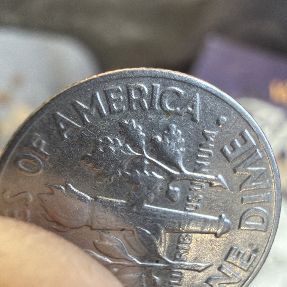 1965 Dime No Mint Mark "W" touching on reverse, “CA” touching On Back