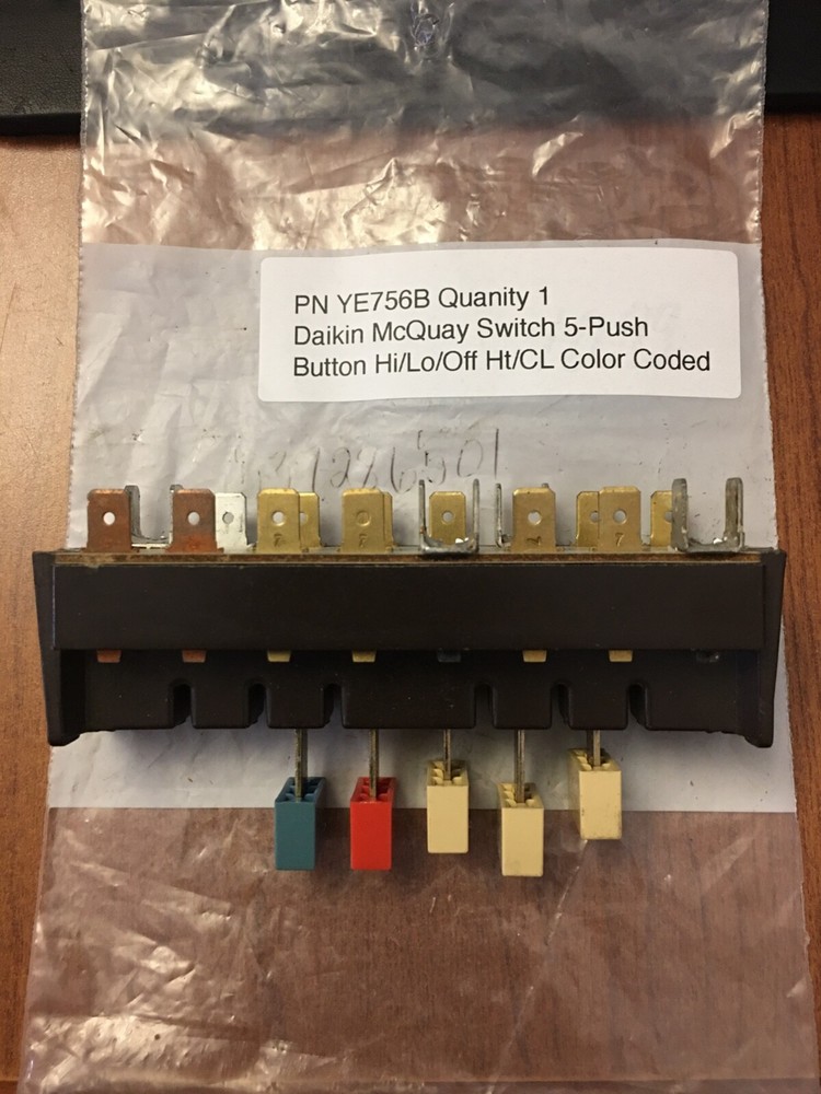 Daikin McQuay YE756B Switch 5-Push Button