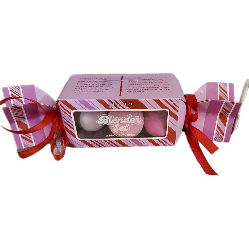 CELAVI Candy Cane MAKEUP 3PC BLENDERS SET