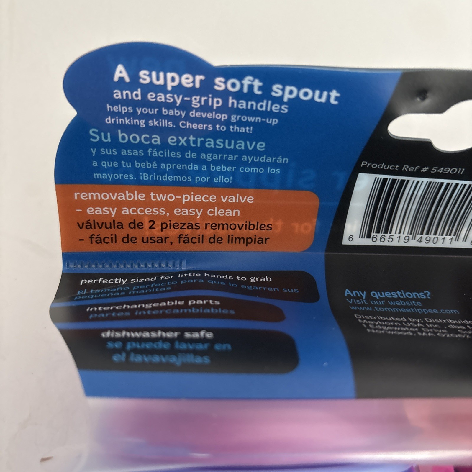 Tommee Tippee 2 Trainer Sippee Cups 7+ Sin BPA Free - Spill Proof 8 oz New