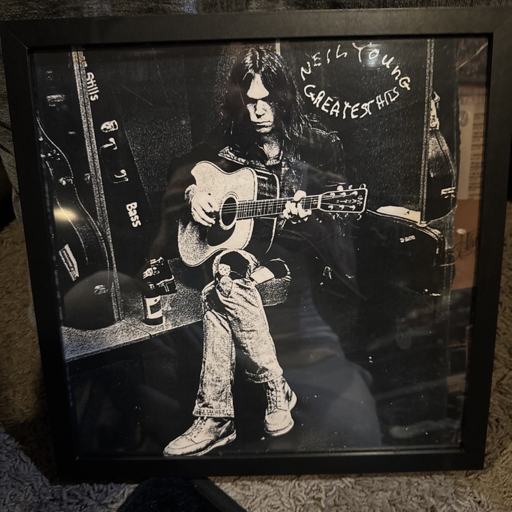 Neil Young Greatest Hits 2004 DS 12x12” Promo Poster Flat
