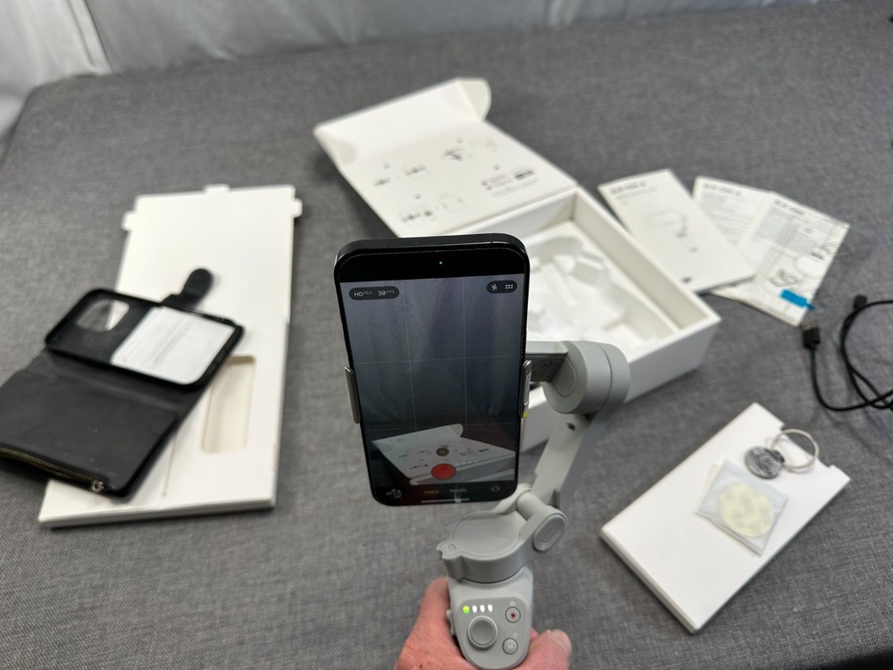 DJI OM 4 - Handheld 3-Axis Smartphone Gimbal Stabilizer with Grip, Tripod EUC