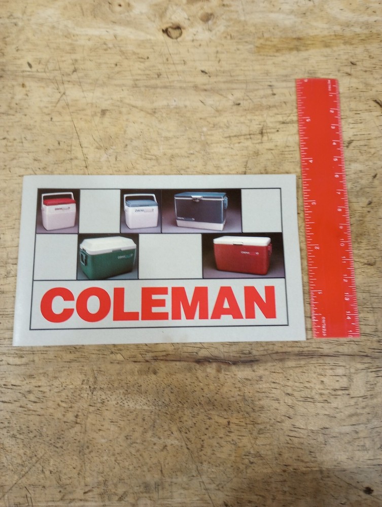 Coleman Cooler Pamphlet Vintage