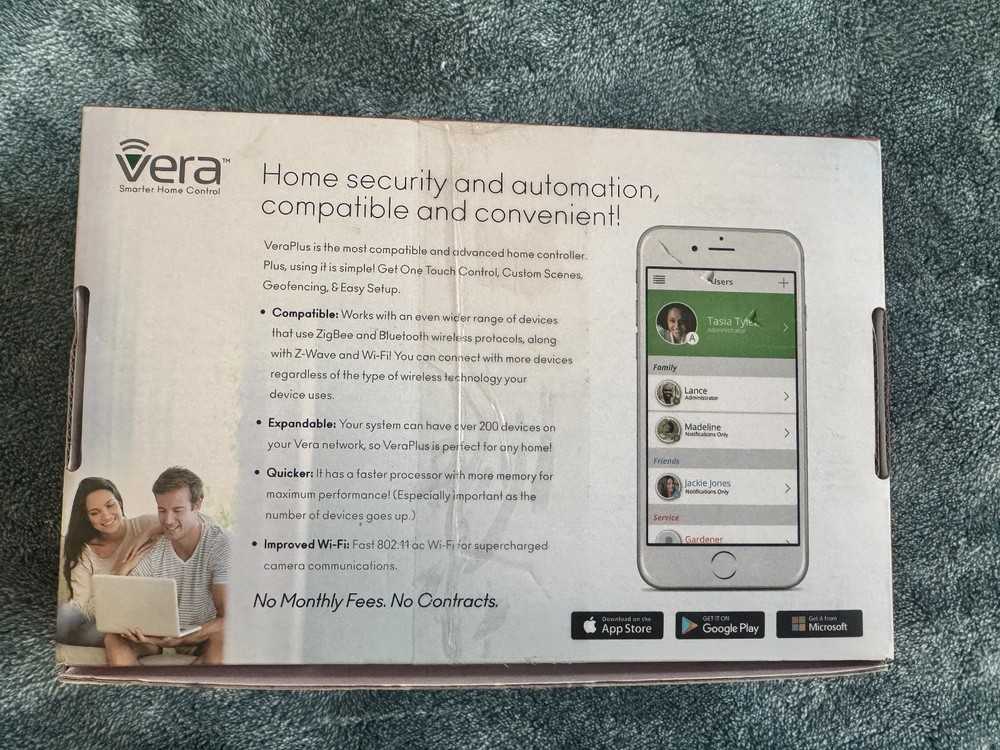 Vera Plus Advanced Smart Home Controller, Z-Wave, Bluetooth, Zigbee, WiFi, NIB