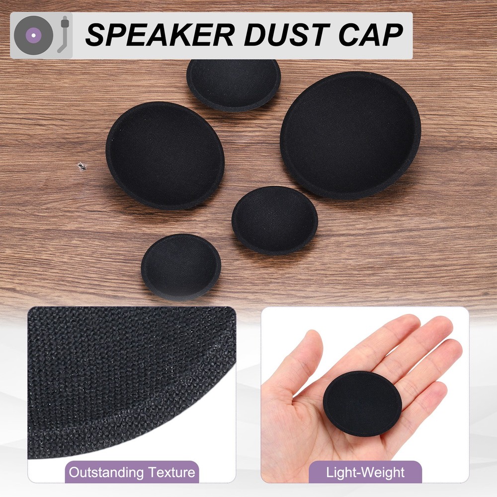 2 Pcs Speaker Dust Cap 45mm/1.8" Outer Diameter Oiled Cloth Cap