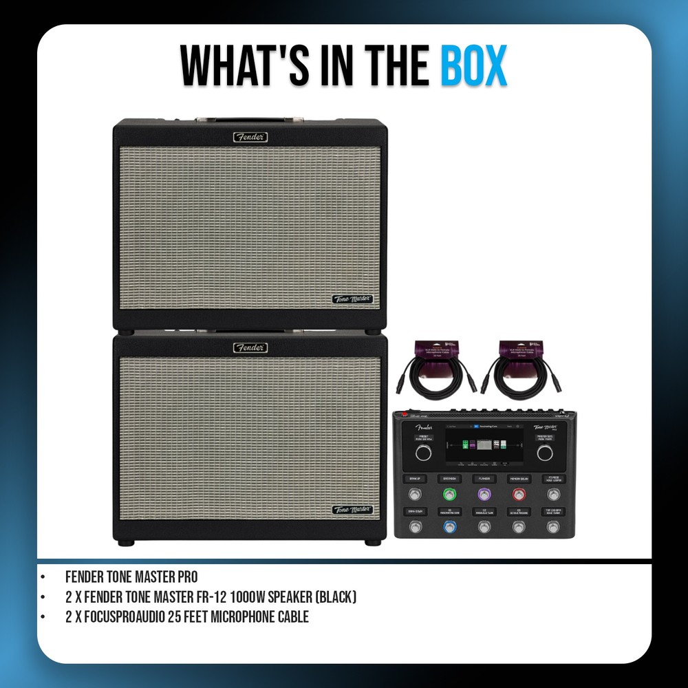Fender Tone Master Pro with Over 500 Presets 2 Pack Bundle