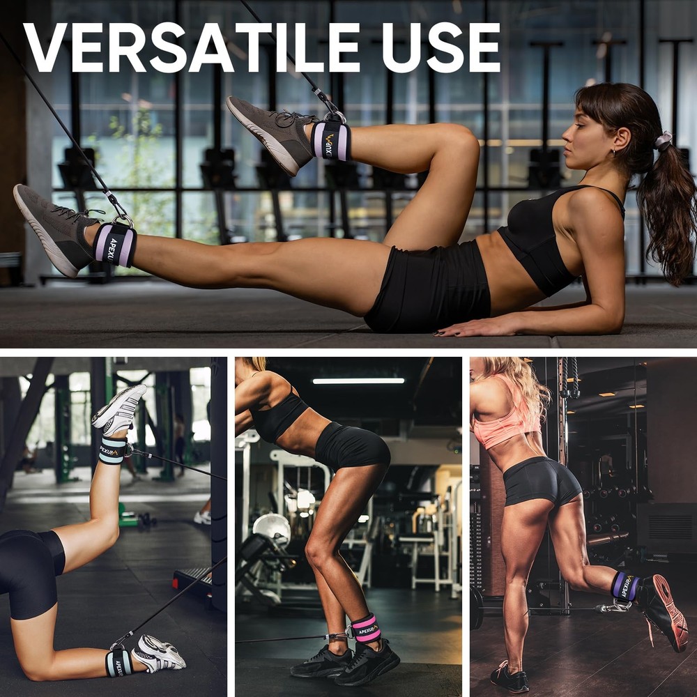 Ankle Strap for Cable Machine, Ankle Resistance Bands, Cable Kick Back Ankle ...