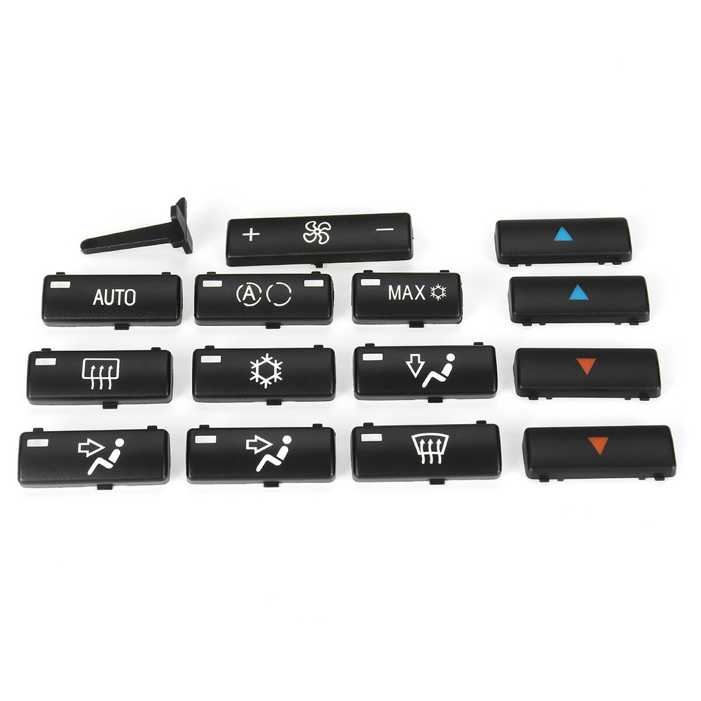 For BMW E39 E53 X5 Replacement Push Button Caps Climate Control Panel Set
