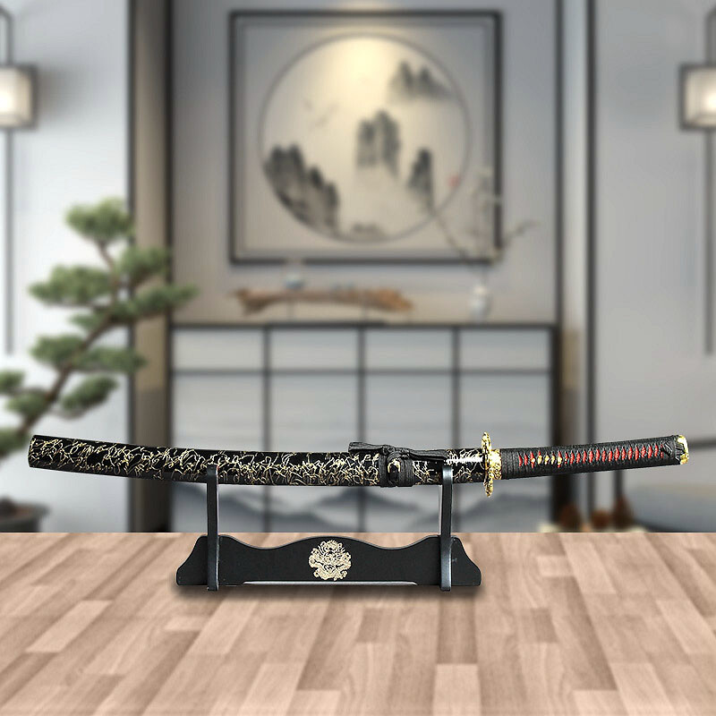 Japanese Samurai Sword Katana Holder Stand Assembly Rack Dragon Pattern 1~4 Tier