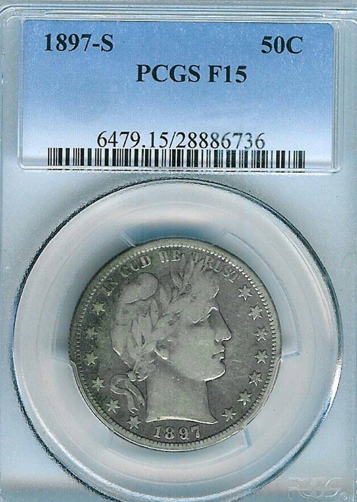 1897-S Barber Half : PCGS F15