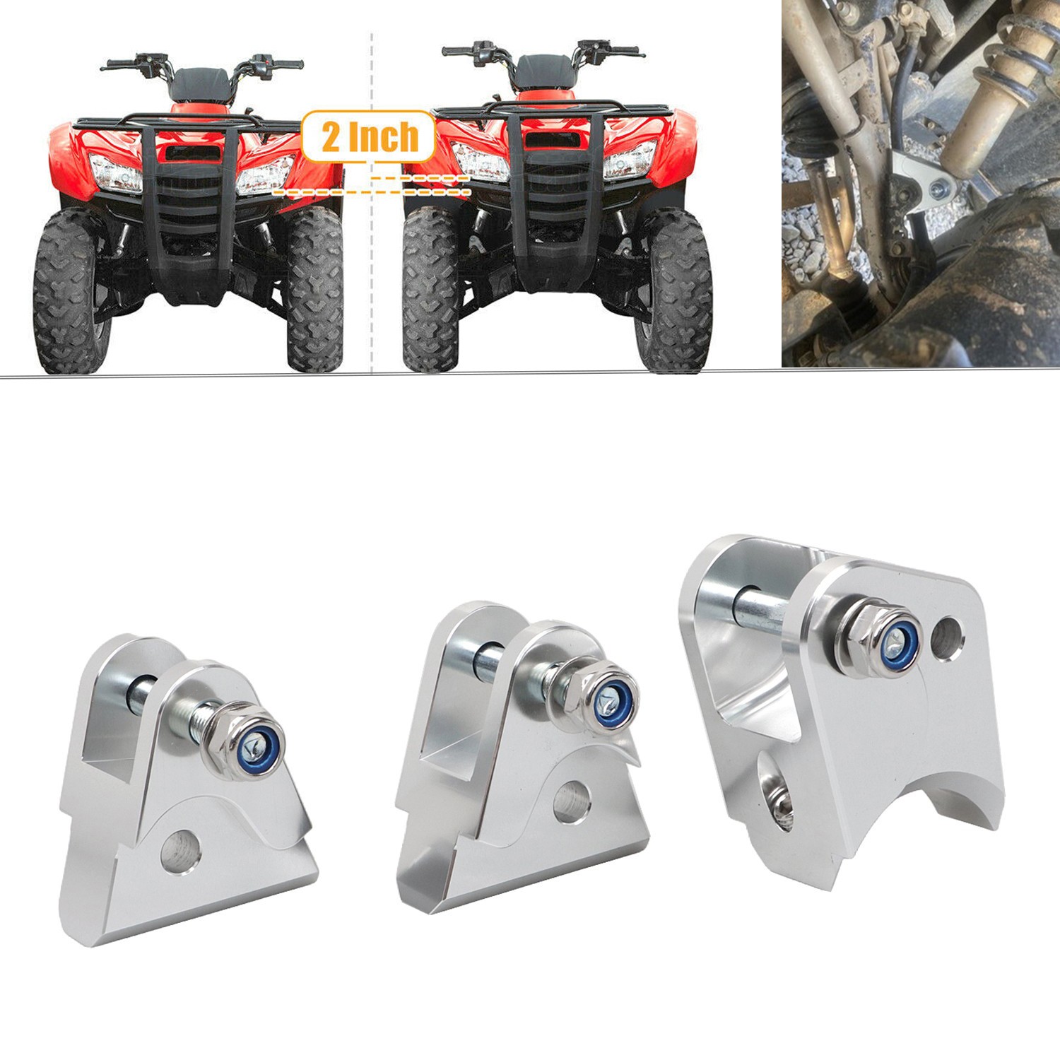 Front & Rear 2'' Full Rise Lift Kit For Honda Rancher 420 07-13 TRX420FM 4x4 2x4