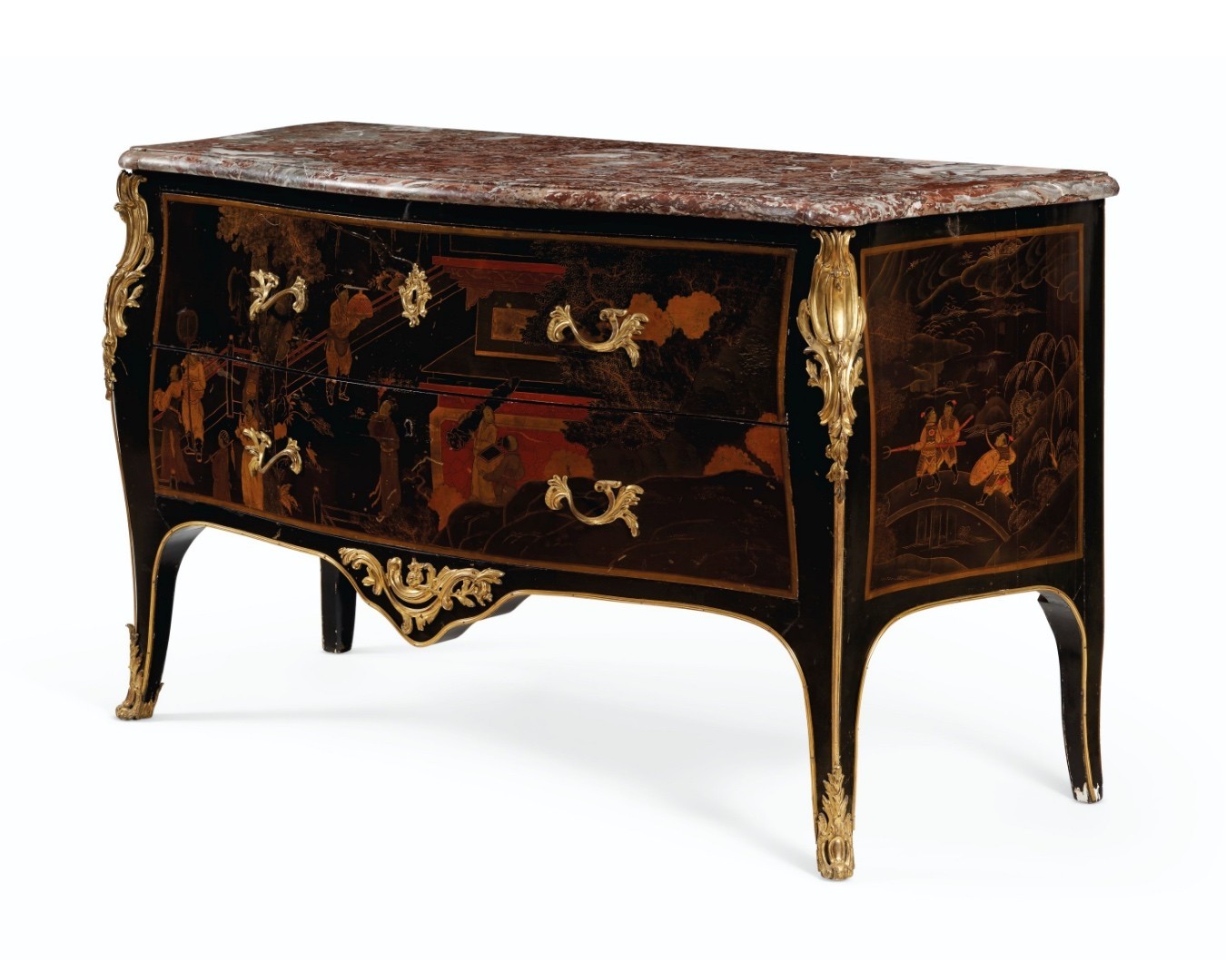 Louis XV Style Chinoiserie Lacquered Commode - Jeanselme of Paris