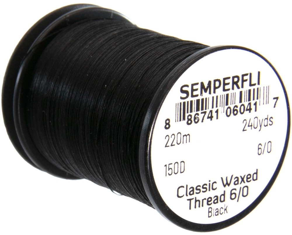 Semperfli Classic Waxed Threads in Black