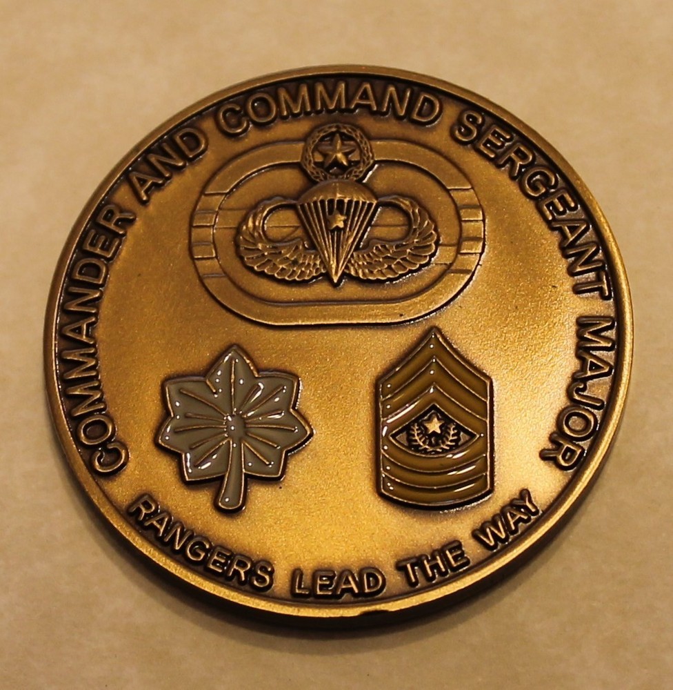 3rd Ranger Battalion Commander / Command Sergeant Major Army Challenge Coin