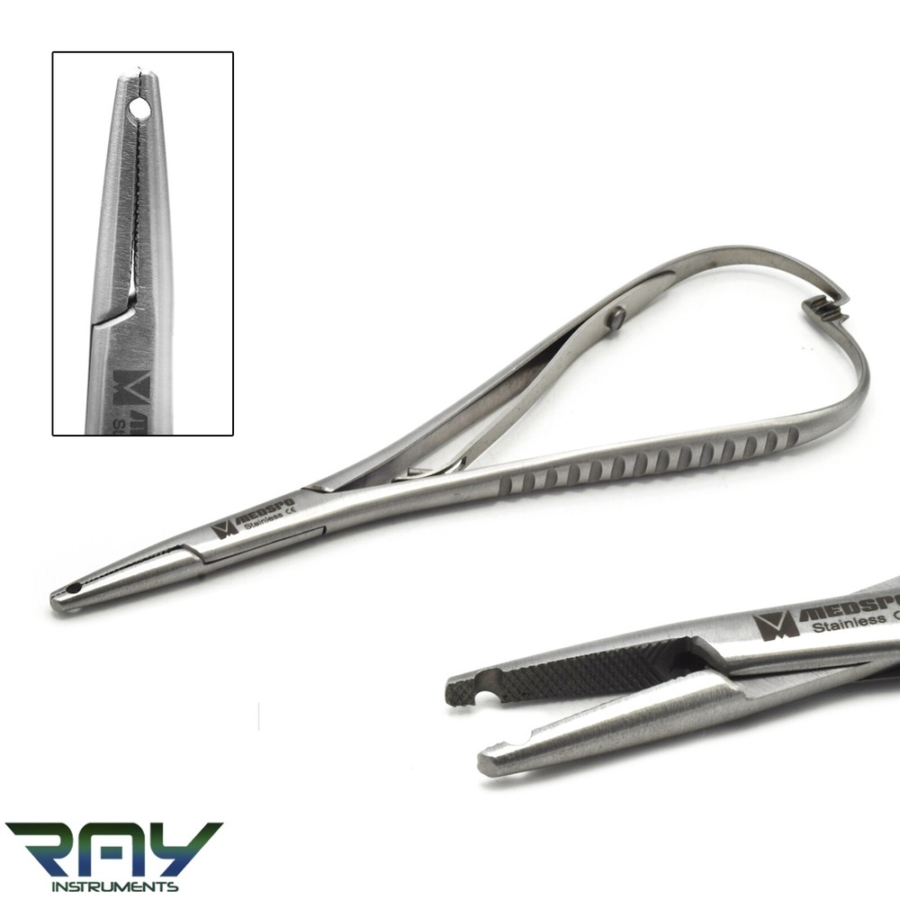Orthodontic Mathieu Needle Holder Forceps Dental Surgical Pliers with Hole Tips