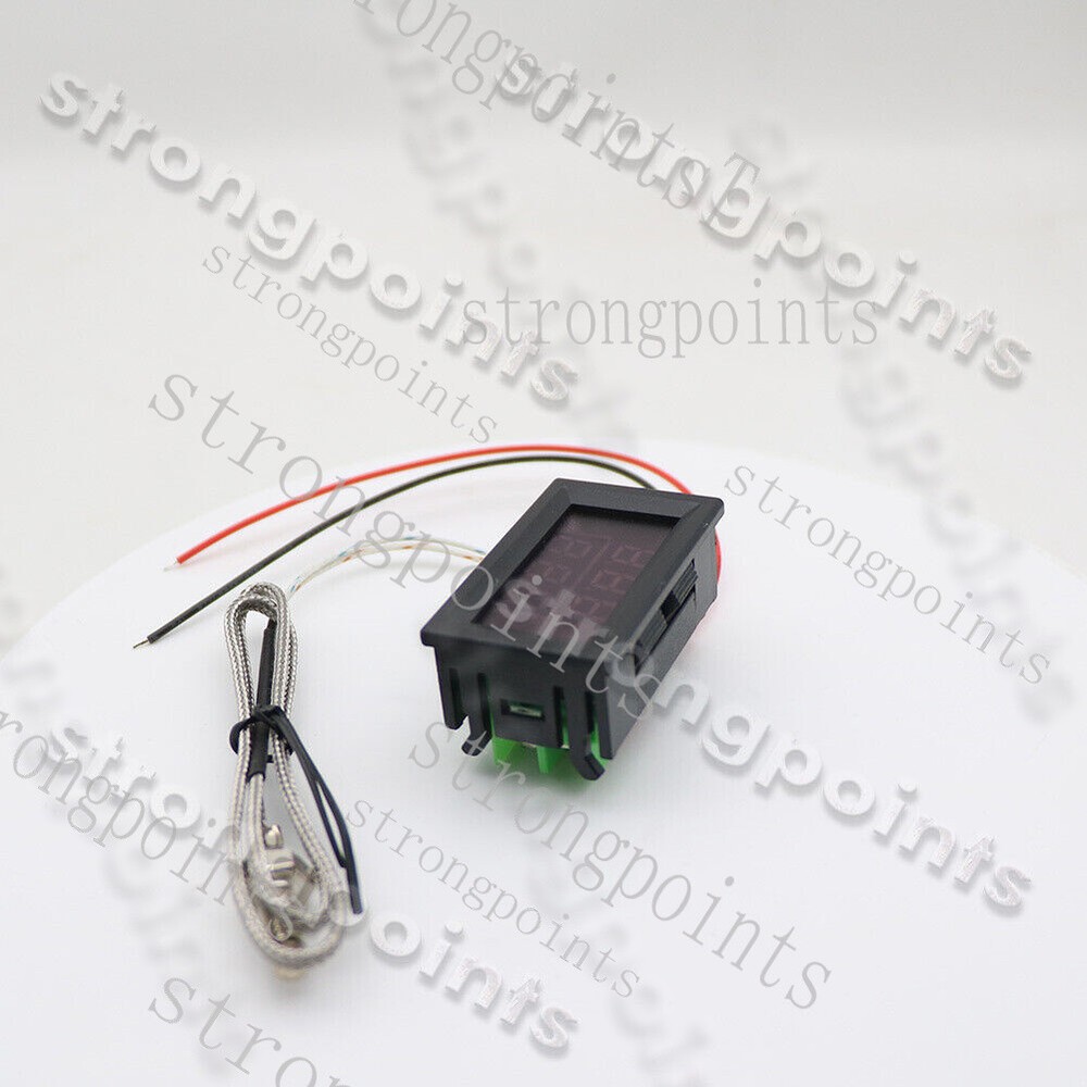 K-type Thermometer Temperature Sensor Probe Tester Fahrenheit Digital Dual LED
