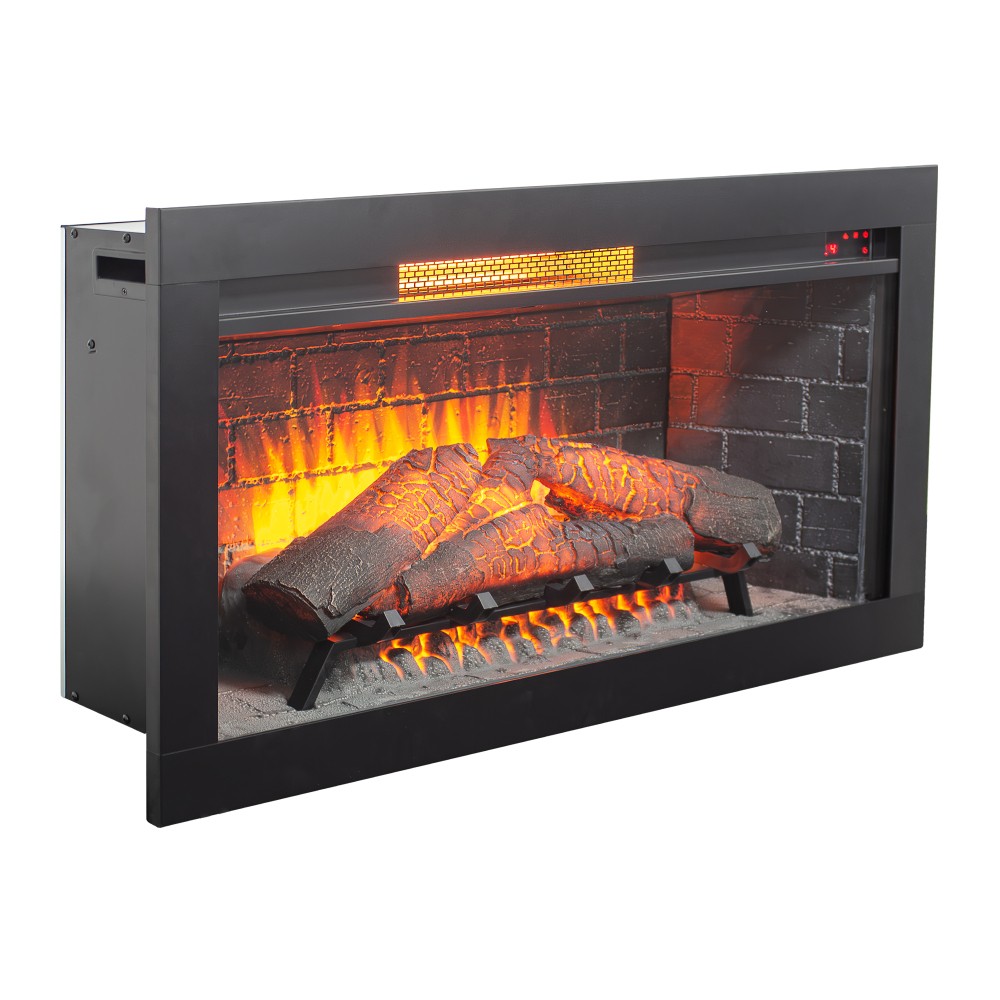 36" Infrared Electric Fireplace Insert w/ Touch Panel & Remote