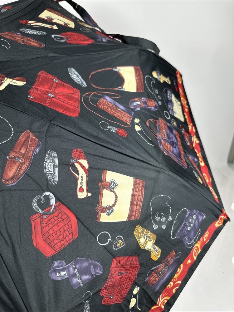 Brighton Black & Red Accessory Pattern Umbrella