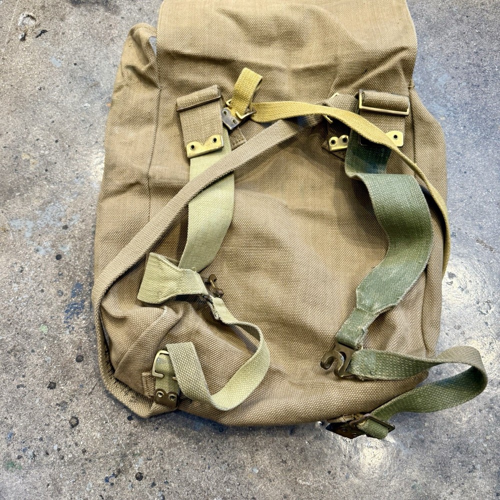 Original WWII British Web Gear Main Backpack Bag Dated 1943