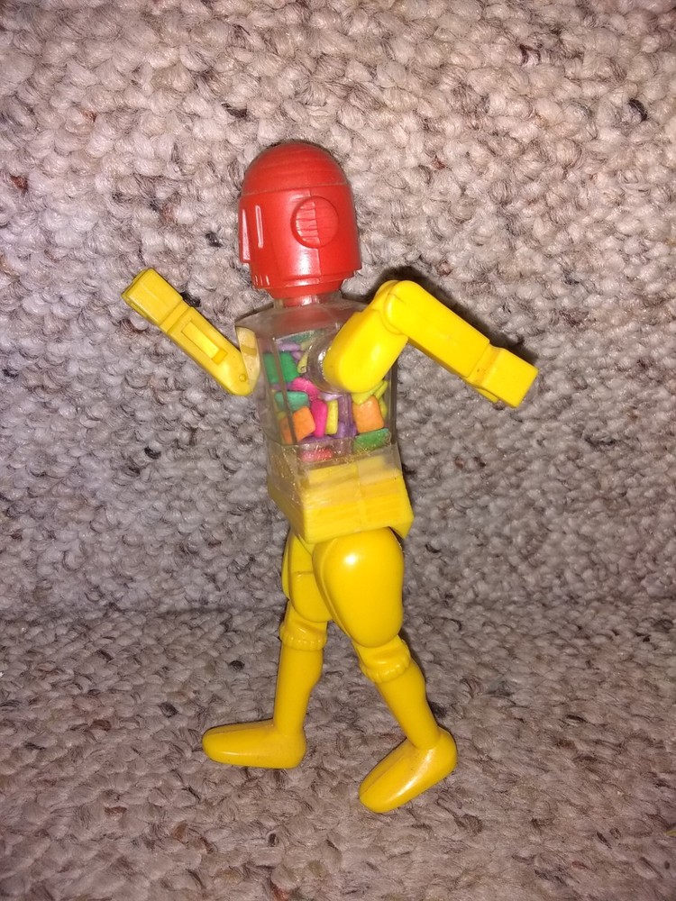 EXTREMELY RARE 1970/80s Chiclets TINY Chewing Gum Container Storage ROBOT (Pez)
