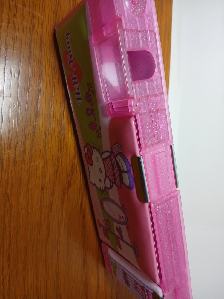 Hello Kitty Pencil Case Soft Puffy Double-sided Dual Sharpener plus bonus Pencil