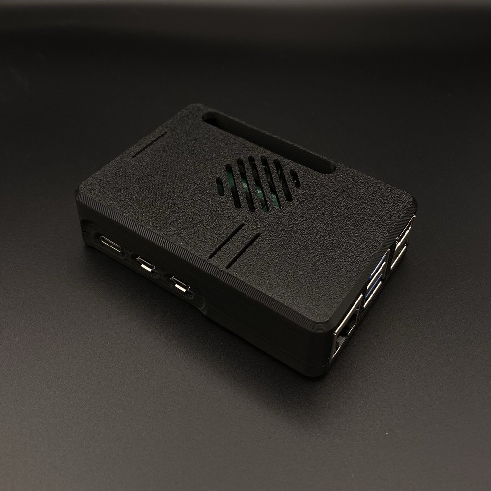 Raspberry Pi 5 Case | Snap Fit | Active Fan Cooler Compatible | Black PLA