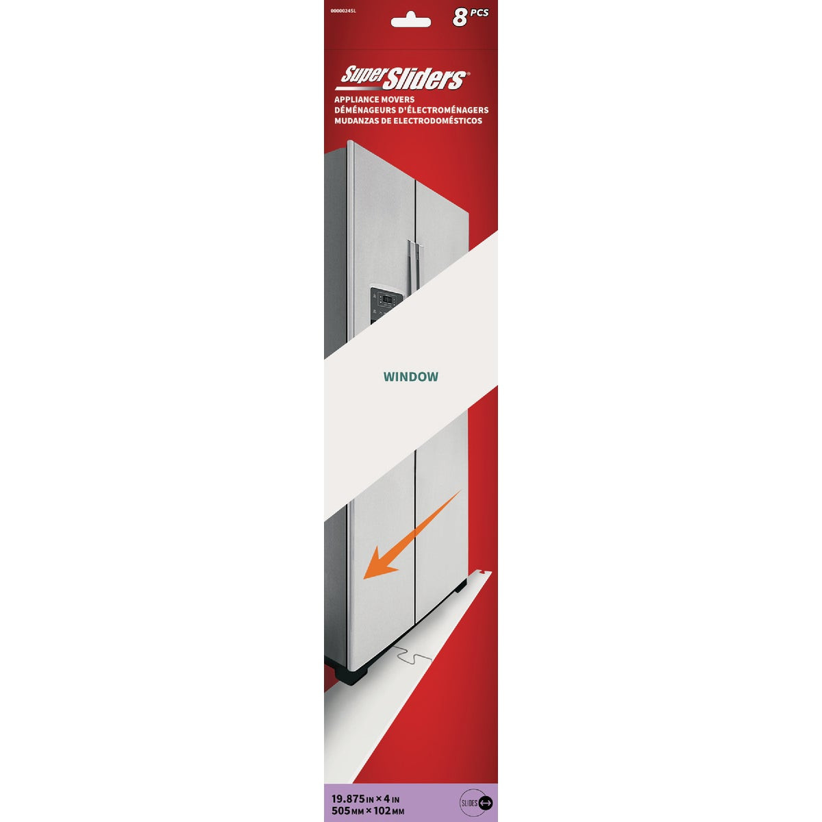 Super Sliders 19-7/8 In. x 4 In. Appliance Movers (8-Pack) 4260624SL Super