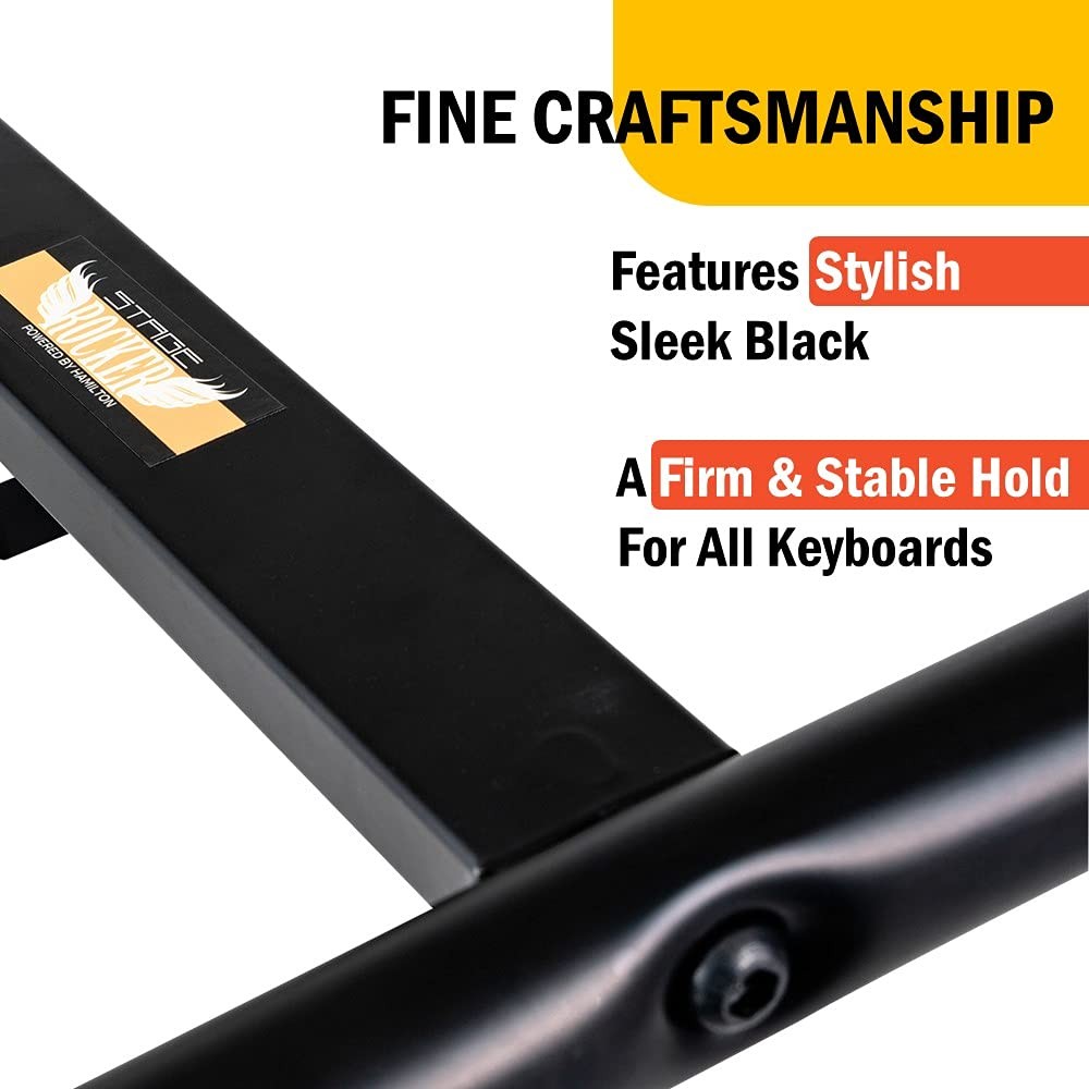 Single-X Style Classic Folding Keyboard & Digital Piano Stand, Adjustable Wid...